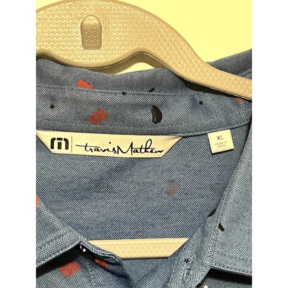 Travis Mathew XL Golf Polo Shirt Blue - Picture 3 of 5